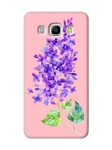 Матовий рожевий чохол на Samsung Galaxy J5(2016) J510 :: Гілочка бузку (принт 280)