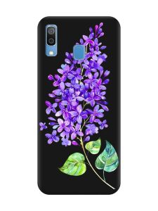 Матовий чорний чохол на Samsung Galaxy A30 (2019) / A20 (2019) :: Гілочка бузку (принт 280)