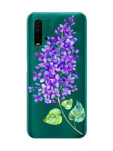 Прозорий чохол на Xiaomi Redmi 9T  :: Гілочка бузку (принт 280)