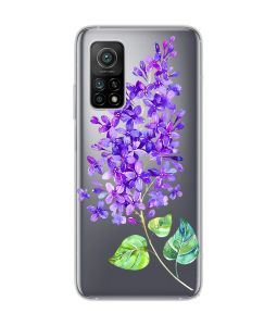 Прозорий чохол на Xiaomi Mi 10T/Mi 10T Pro :: Гілочка бузку (принт 280)