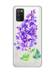 Прозорий чохол для Samsung Galaxy A02s :: Гілочка бузку (принт 280)