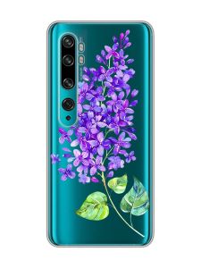 Прозорий чохол на Xiaomi Mi Note 10/Note 10 Pro :: Гілочка бузку (принт 280)