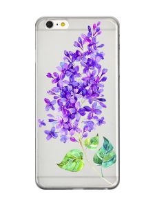 Прозорий чохол на iPhone 6+/6 Plus :: Гілочка бузку (принт 280)