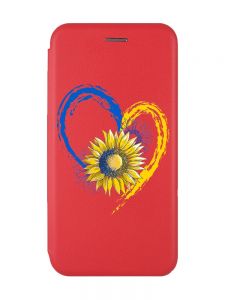 Чохол-книжка з малюнком для Xiaomi Redmi 9C/10A Червоний :: Серце з соняхом (принт 260)