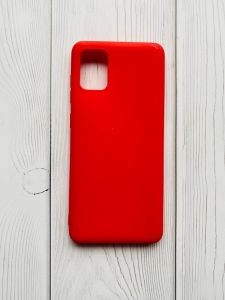 Силіконовий матовий чохол для Samsung Galaxy А31 Червоний
