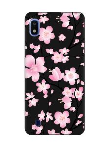 Матовий чорний чохол на Samsung Galaxy A10 (2019) A105 :: Квітуча сакура (принт 282)