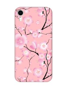 Матовий рожевий чохол на Apple iPhone XR :: Квітуча сакура (принт 282)