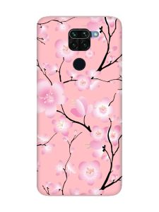 Матовий рожевий чохол на Xiaomi Redmi Note 9 :: Квітуча сакура (принт 282)