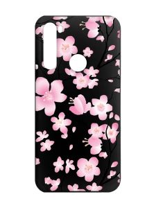 Матовий чорний чохол на Xiaomi Redmi Note 8 :: Квітуча сакура (принт 282)