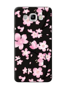 Матовий чорний чохол на Samsung Galaxy J7(2016) J710 :: Квітуча сакура (принт 282)
