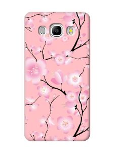 Матовий рожевий чохол на Samsung Galaxy J5(2016) J510 :: Квітуча сакура (принт 282)