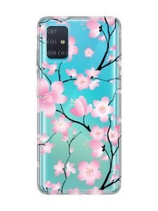 Прозорий чохол на Samsung Galaxy A51 :: Квітуча сакура (принт 282)