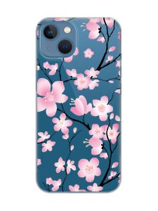 Прозорий чохол на Apple iPhone 13 :: Квітуча сакура (принт 282)