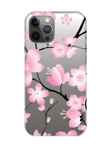 Прозорий чохол на iPhone 12 Pro Max :: Квітуча сакура (принт 282)