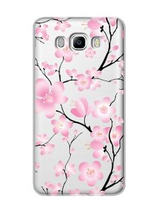 Прозорий чохол на Samsung Galaxy J7(2016) J710 :: Квітуча сакура (принт 282)