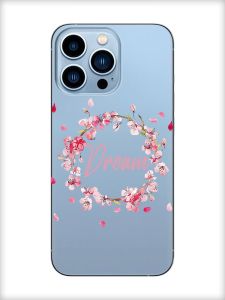 Прозорий чохол на Apple iPhone 13 Pro Max :: Віночок з сакури (принт 284)