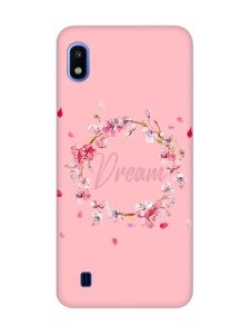 Матовий рожевий чохол на Samsung Galaxy A10 (2019) A105 :: Віночок з сакури (принт 284)