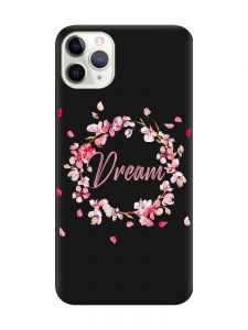 Матовий чорний чохол на iPhone 11 Pro (5.8) :: Віночок з сакури (принт 284)