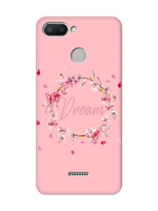 Матовий рожевий чохол на Xiaomi Redmi 6 :: Віночок з сакури (принт 284)