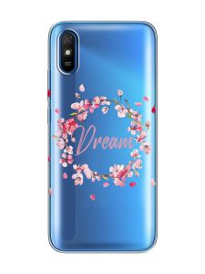 Прозорий чохол на Xiaomi Redmi 9A  :: Віночок з сакури (принт 284)