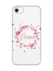 Прозорий чохол для iPhone 7, 8 :: Віночок з сакури (принт 284)