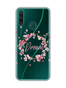 Прозорий чохол на Huawei Y6p :: Віночок з сакури (принт 284)