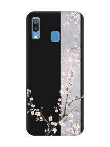 Матовий чорний чохол на Samsung Galaxy A30 (2019) / A20 (2019) :: Квітуча сакура (принт 285)