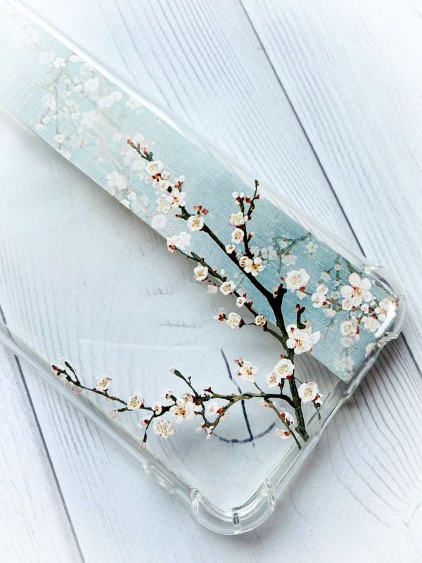 Чохол з потовщеними кутами на Samsung A12 4G :: Квітуча сакура (принт 285)