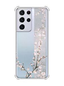 Чохол з потовщеними кутами на Samsung Galaxy S21 Ultra :: Квітуча сакура (принт 285)