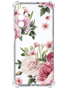 Чохол з потовщеними кутами на Samsung Galaxy A14 5G :: Рожеві квіти (принт 287)
