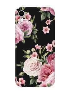 Матовий чорний чохол на Apple iPhone XR :: Рожеві квіти (принт 287)