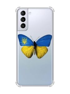 Чохол з потовщеними кутами на Samsung Galaxy S21 (G991) :: Метелик Україна (принт 255)