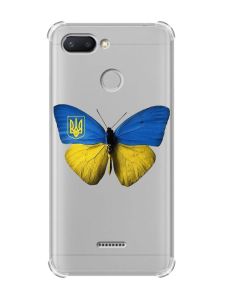 Чохол із потовщеними кутами для Xiaomi Redmi 6 :: Метелик Україна (принт 255)