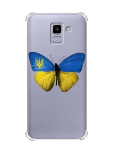 Чохол із потовщеними кутами на Samsung Galaxy J6 (2018) J600F :: Метелик Україна (принт 255)