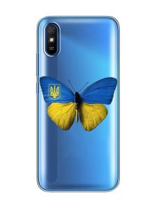 Прозорий чохол на Xiaomi Redmi 9A  :: Метелик Україна (принт 255)