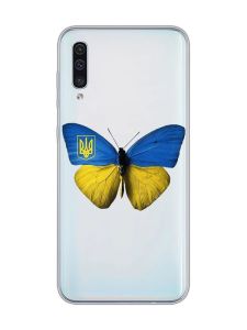 Прозорий чохол на Samsung Galaxy A50 (2019) A505 :: Метелик Україна (принт 255)