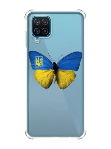Чохол з потовщеними кутами на Samsung A12 4G :: Метелик Україна (принт 255)
