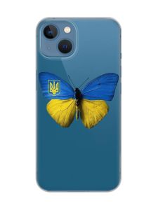 Прозорий чохол на Apple iPhone 13 :: Метелик Україна (принт 255)