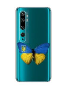 Прозорий чохол на Xiaomi Mi Note 10/Note 10 Pro :: Метелик Україна (принт 255)