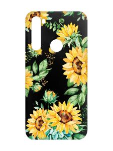 Матовий чорний чохол на Xiaomi Redmi Note 8 :: Соняхи (принт 288)