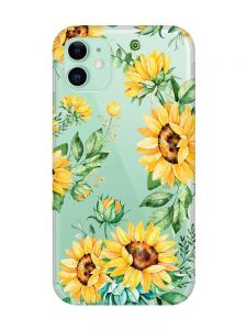 Прозорий чохол на Apple iPhone 11 (6,1) :: Соняхи (принт 288)