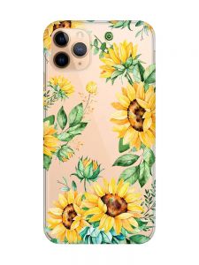 Прозорий чохол на iPhone 11 Pro Max (6,5) :: Соняхи (принт 288)