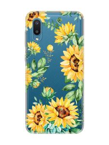 Прозорий чохол на Samsung Galaxy A02/A022 (2021) :: Соняхи (принт 288)