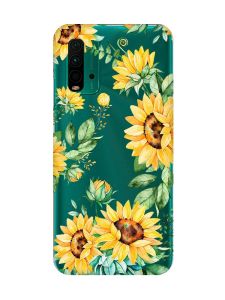 Прозорий чохол на Xiaomi Redmi 9T  :: Соняхи (принт 288)