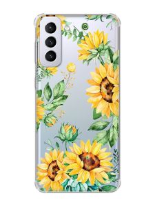 Чохол з потовщеними кутами на Samsung Galaxy S21 Plus :: Соняхи (принт 288)