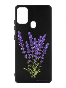 Матовий чорний чохол на Samsung Galaxy M30s/M21 :: Лаванда (принт 28)