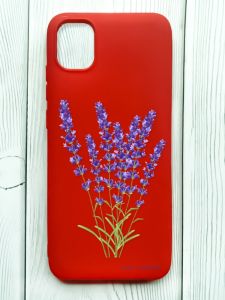 Матовий червоний чохол на Samsung Galaxy A04E/A042 :: Лаванда (принт 28)