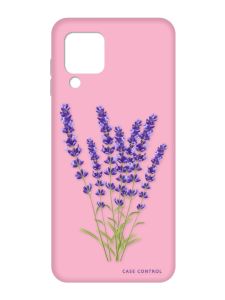 Матовий рожевий чохол на Samsung Galaxy A22 4G/M32/M22 :: Лаванда (принт 28)