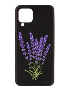 Матовий чорний чохол на Samsung Galaxy A12 :: Лаванда (принт 28)