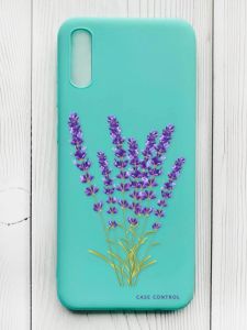 Матовий бірюзовий чохол на Xiaomi Redmi 9А :: Лаванда (принт 28)
